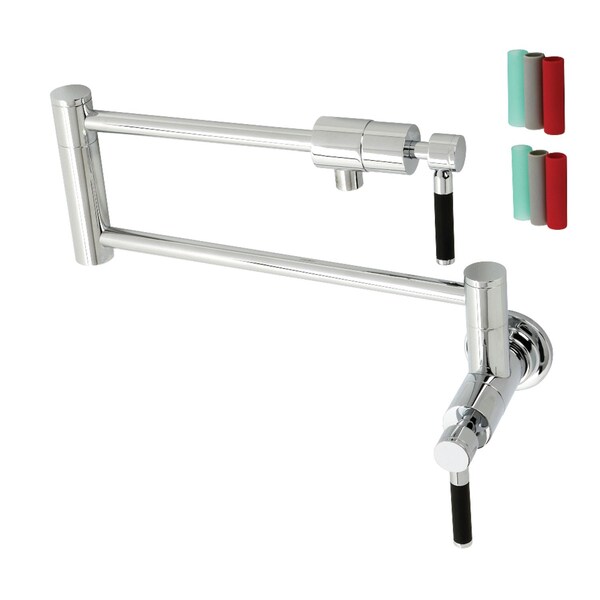 Kingston Brass KS4101DKL Kaiser Wall Mount Pot Filler, Polished Chrome KS4101DKL - main